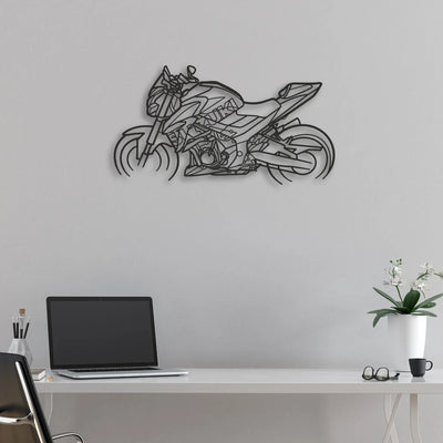2021 Suzuki GSX-S750Z Classic Motorcycle Silhouette Metal Wall Art - Moto Garage Decor