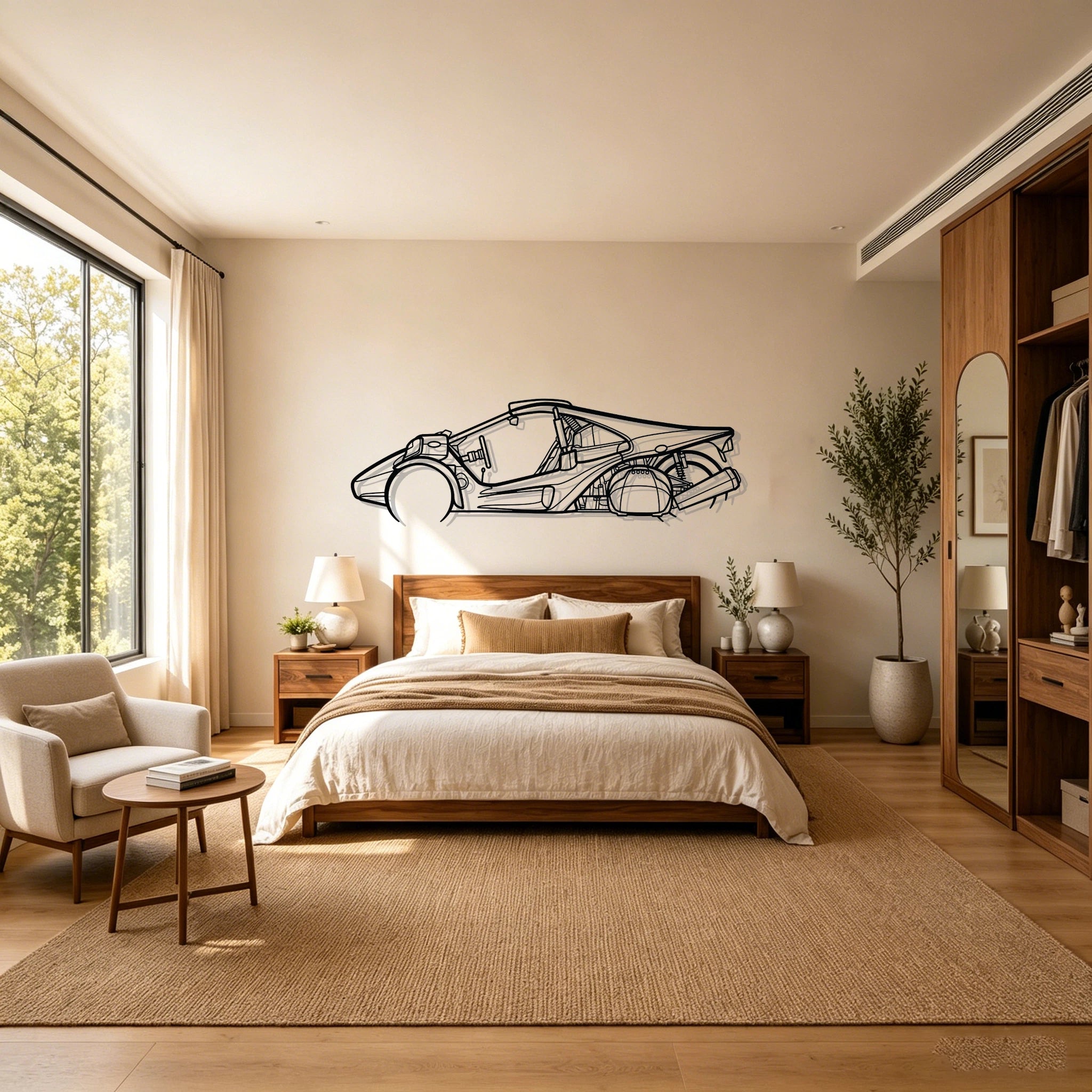 2022 Trex Detailed Silhouette Metal Wall Art - Classic Car Garage Decor