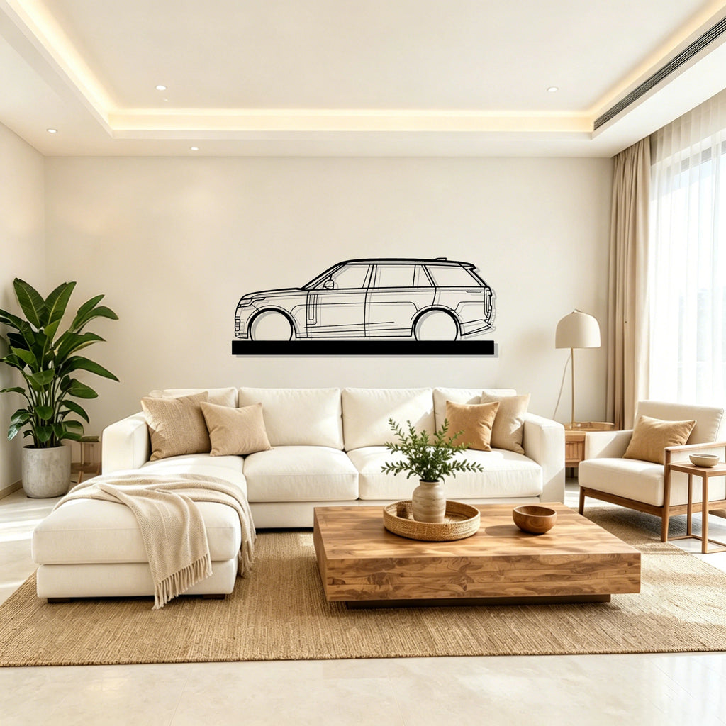 2023 Range Rover Silhouette Metal Art Stand - Classic Car Garage Decor