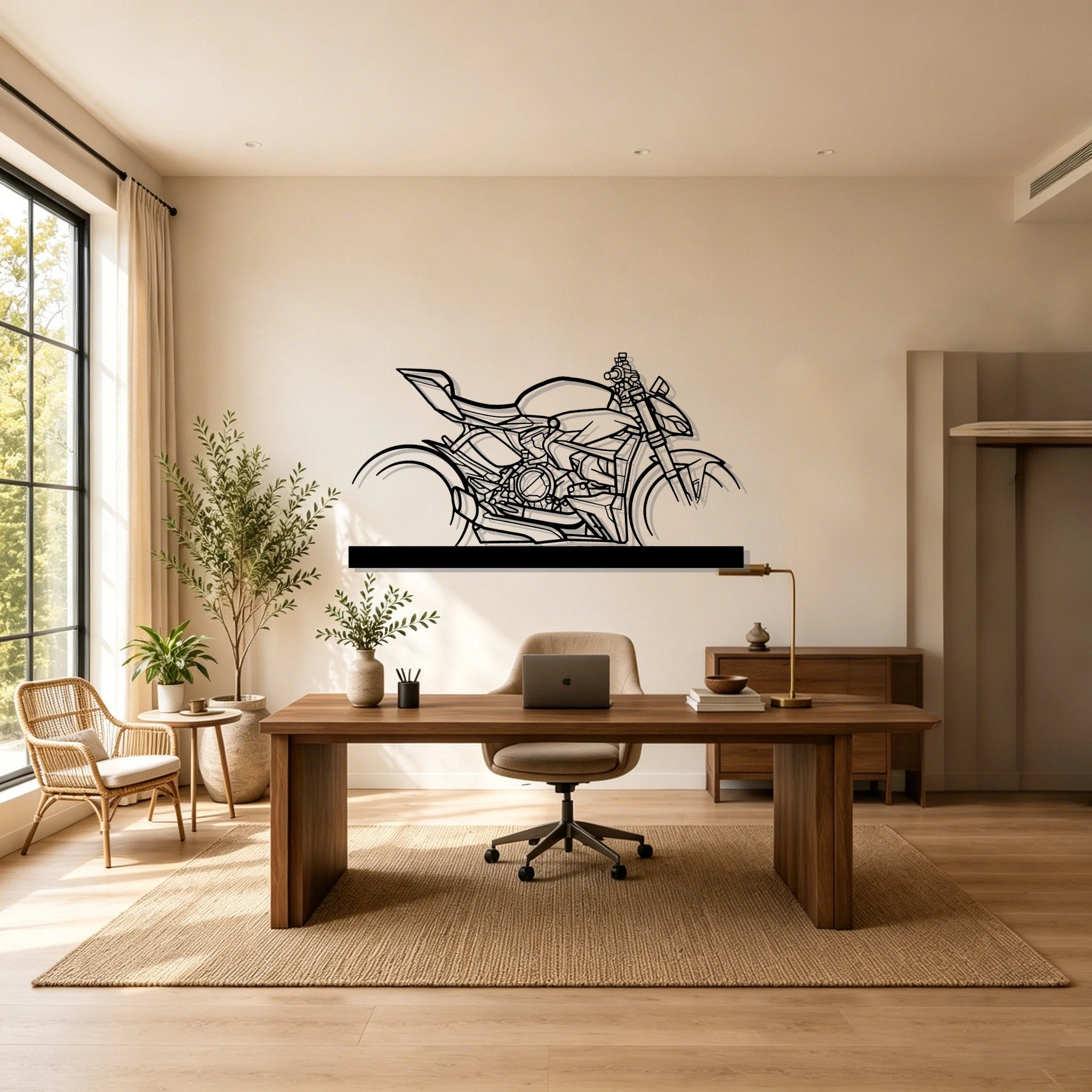 2023 Streetfighter v2 Silhouette Metal Art Stand - Classic Car Garage Decor