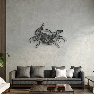 2023 Benelli 752 S E5 Classic Motorcycle Silhouette Metal Wall Art - Moto Garage Decor