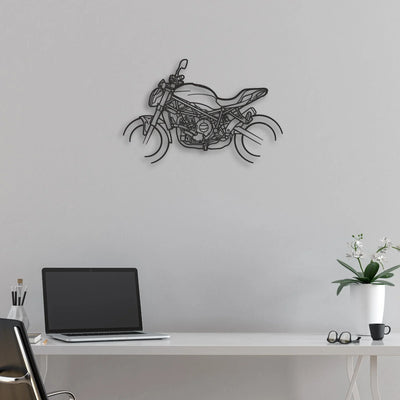 2023 Benelli 752 S E5 Classic Motorcycle Silhouette Metal Wall Art - Moto Garage Decor