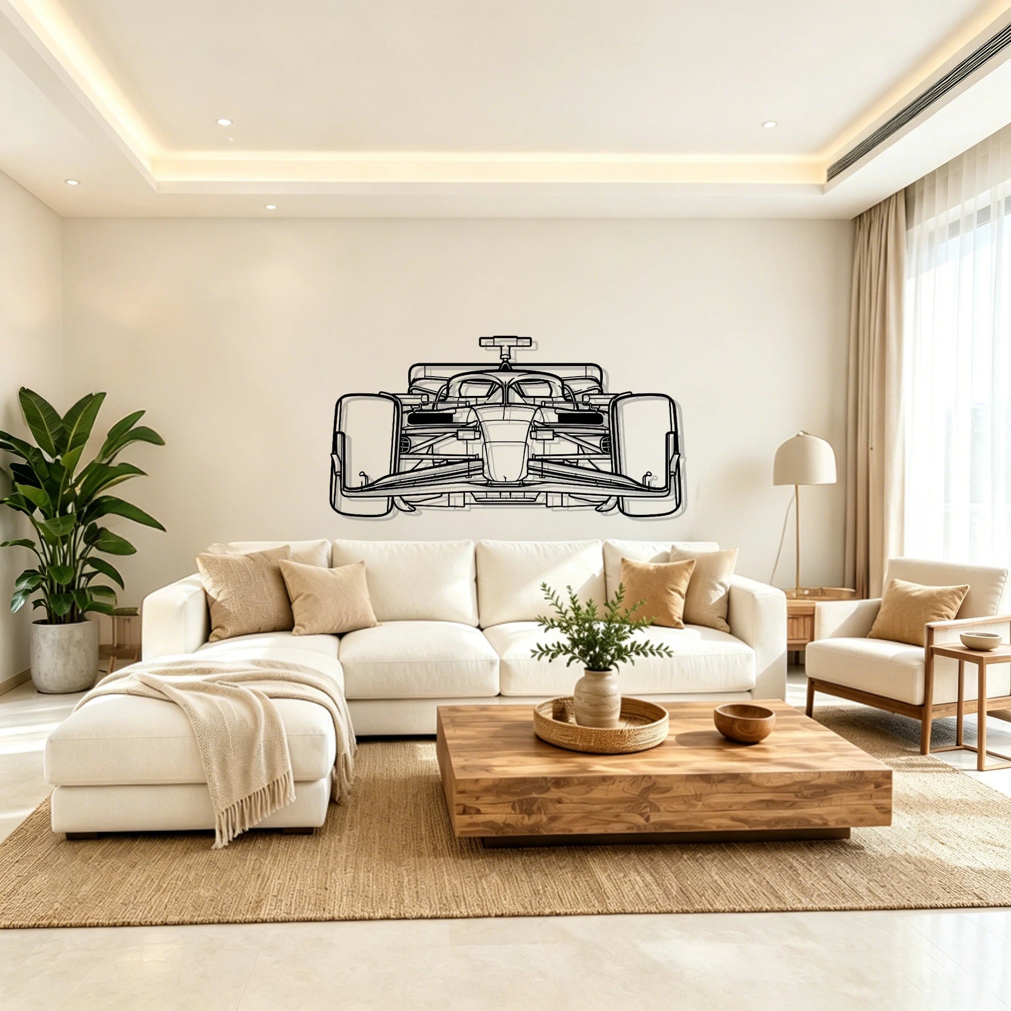 2024 F1 SF-24 Front View Metal Wall Art - Classic Car Garage Decor