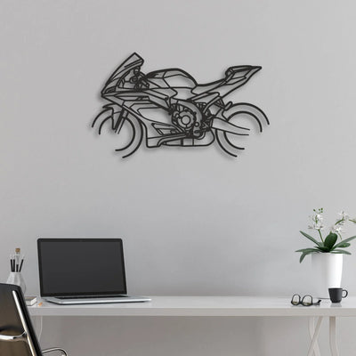 2025 Yamaha YZF-R9 Classic Motorcycle Silhouette Metal Wall Art - Moto Garage Decor
