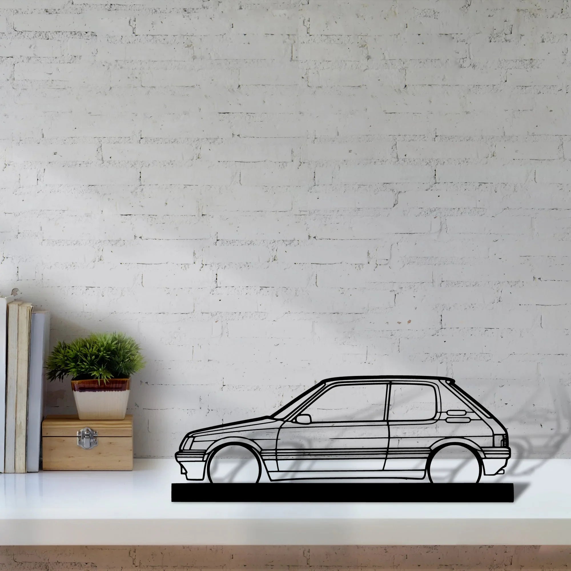 205-gti Silhouette Metal Art Stand - Turbo Silhouette