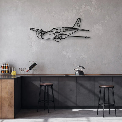 206 3 Classic Aircraft Silhouette Metal Wall Art - Aviation Hangar Decor