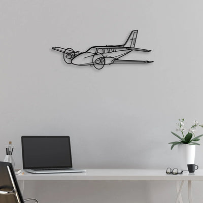 206 3 Classic Aircraft Silhouette Metal Wall Art - Aviation Hangar Decor