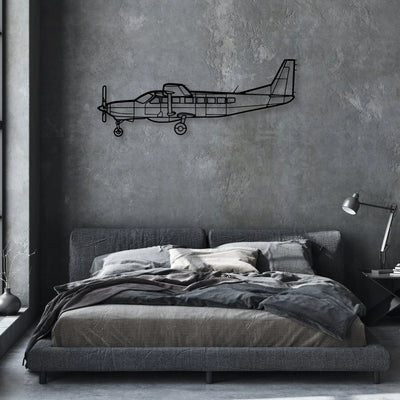 206 Turbo Stationair Classic Aircraft Silhouette Metal Wall Art - Aviation Hangar Decor