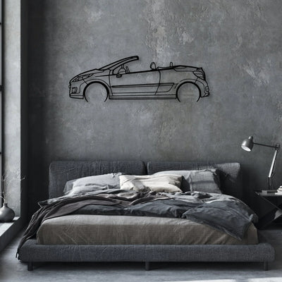 207 CC 2010 Classic Silhouette Metal Wall Art - Automotive Garage Decor