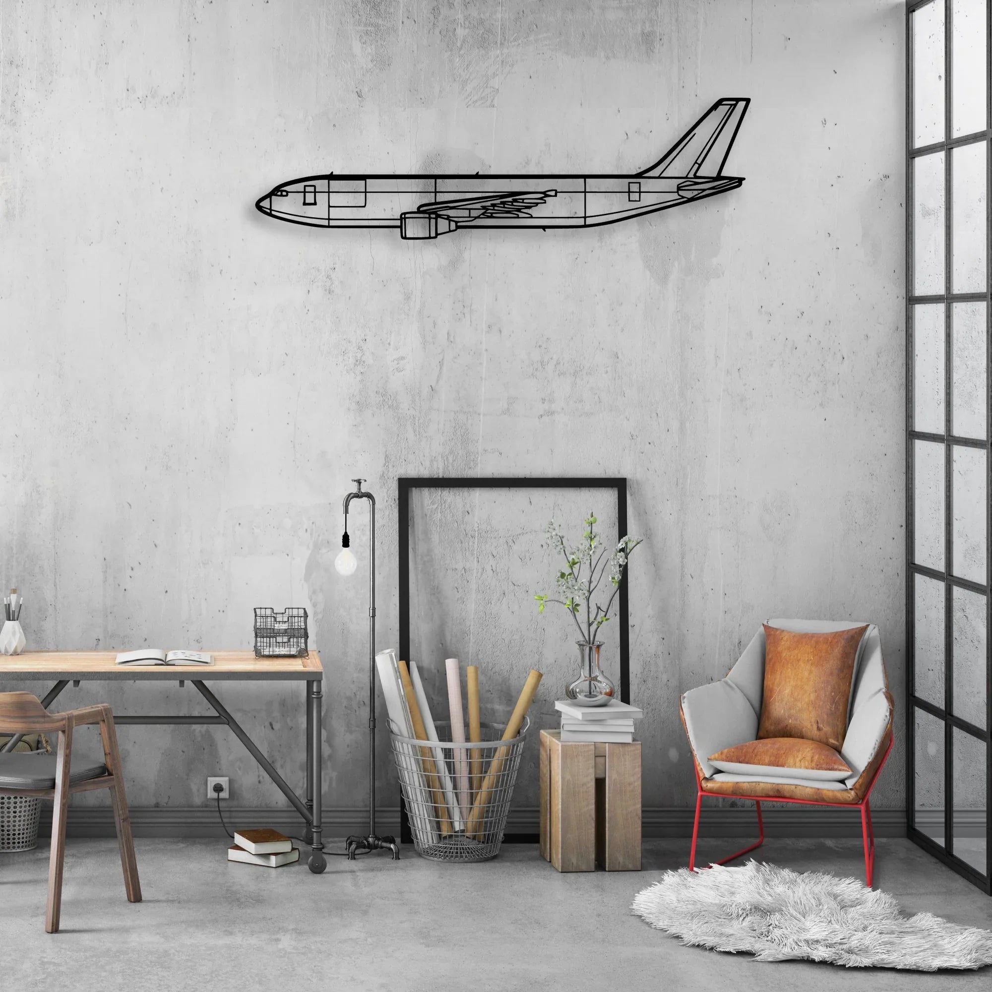 210 Centurion Classic Aircraft Silhouette Metal Wall Art - Aviation Hangar Decor