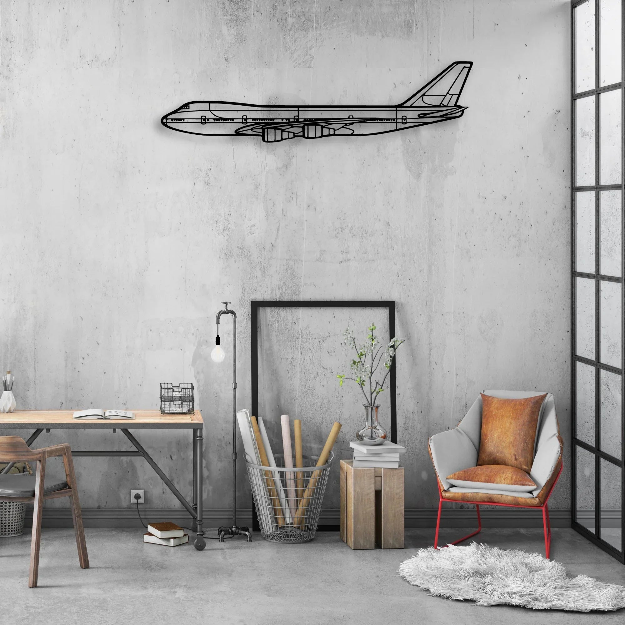 210L Centurion Classic Aircraft Silhouette Metal Wall Art - Aviation Hangar Decor