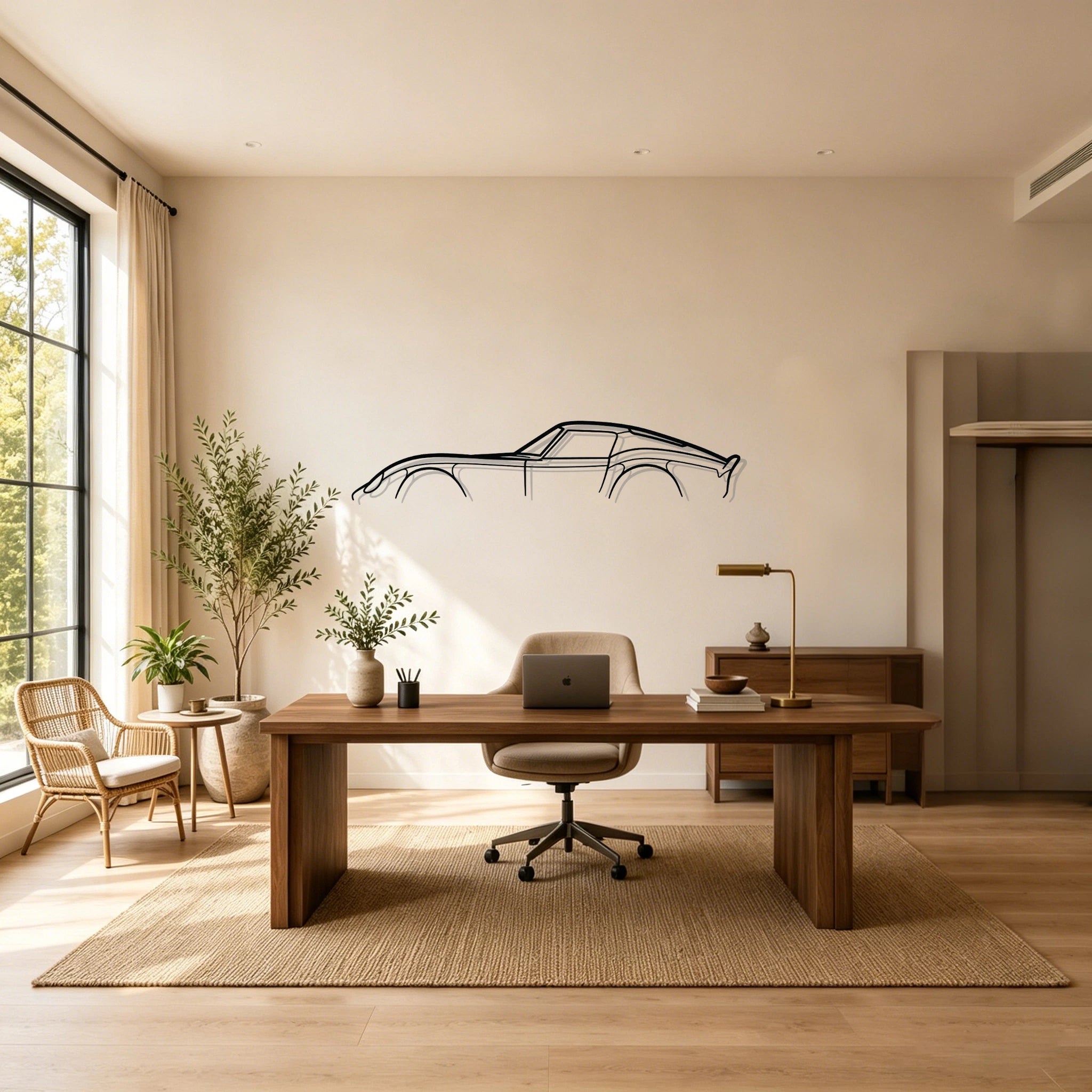 250 GTO Classic Silhouette Metal Wall Art - Classic Car Garage Decor