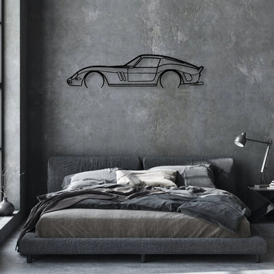 250 GTO 1965 2 Classic Silhouette Metal Wall Art - Automotive Garage Decor