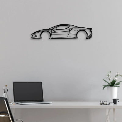 296 GTB Classic Silhouette Metal Wall Art - Automotive Garage Decor