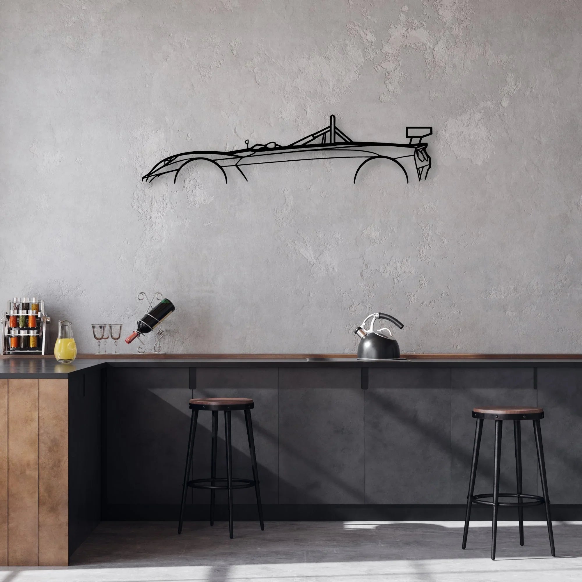2 Eleven 2009 Classic Silhouette Metal Wall Art - Automotive Garage Decor
