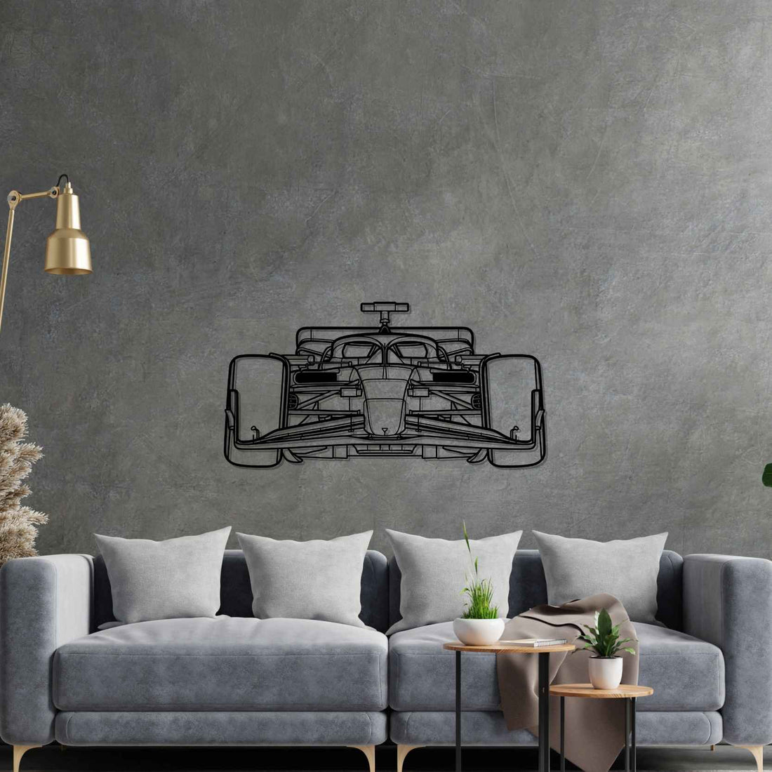 F1 2024 SF-24 Front Silhouette Metal Wall Art
