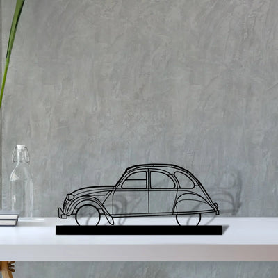 2cv Silhouette Metal Art Stand - Turbo Silhouette