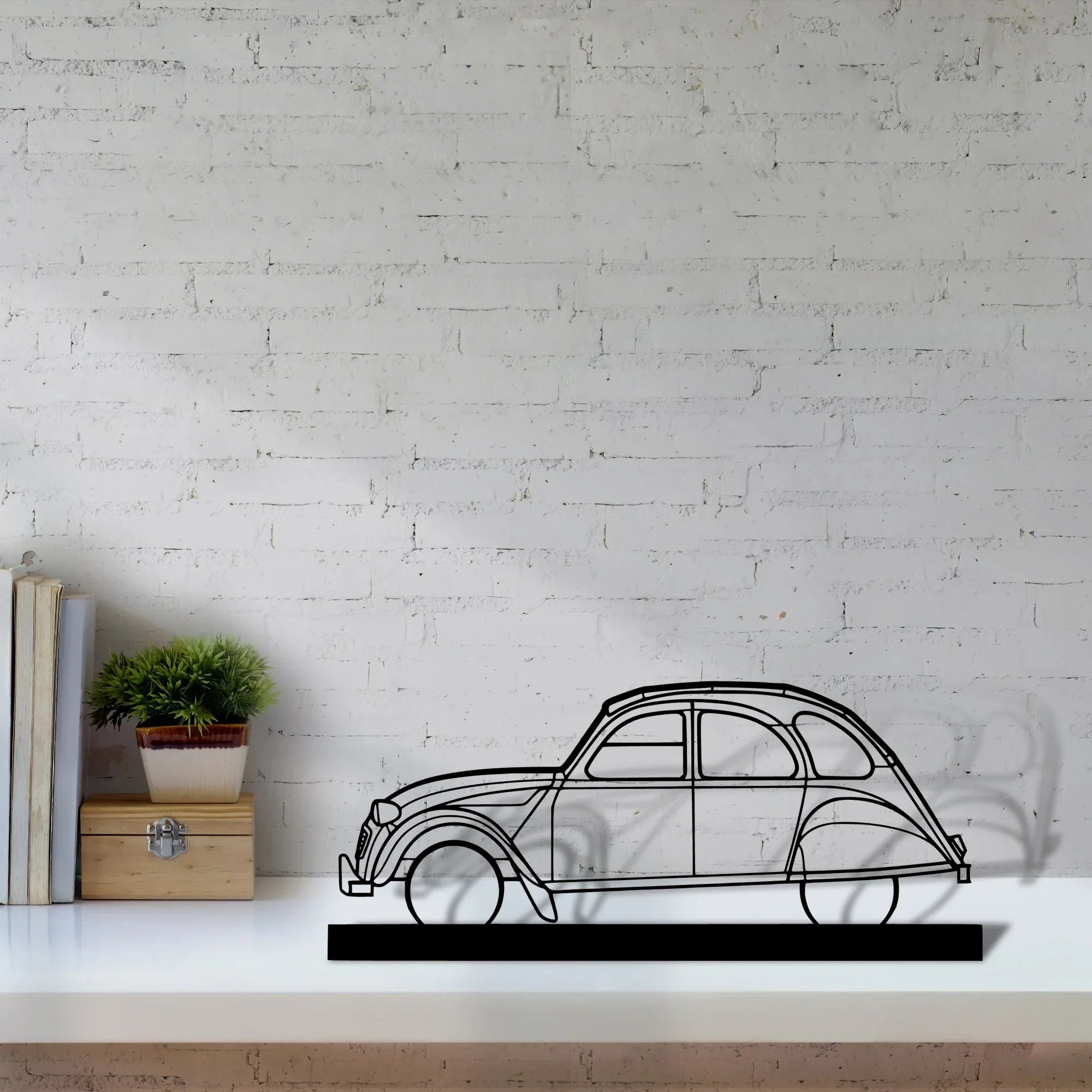 2cv Silhouette Metal Art Stand - Turbo Silhouette
