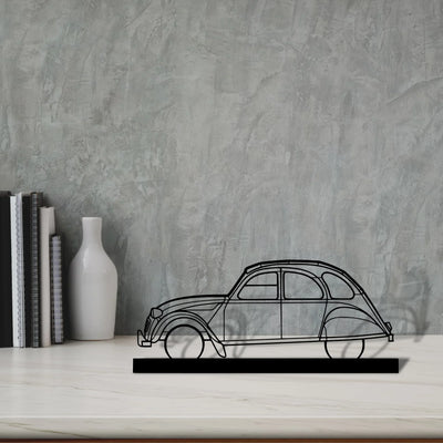 2cv Silhouette Metal Art Stand - Turbo Silhouette