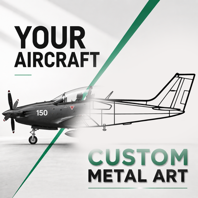 Your Custom Aircraft Silhouette Metal Art Service