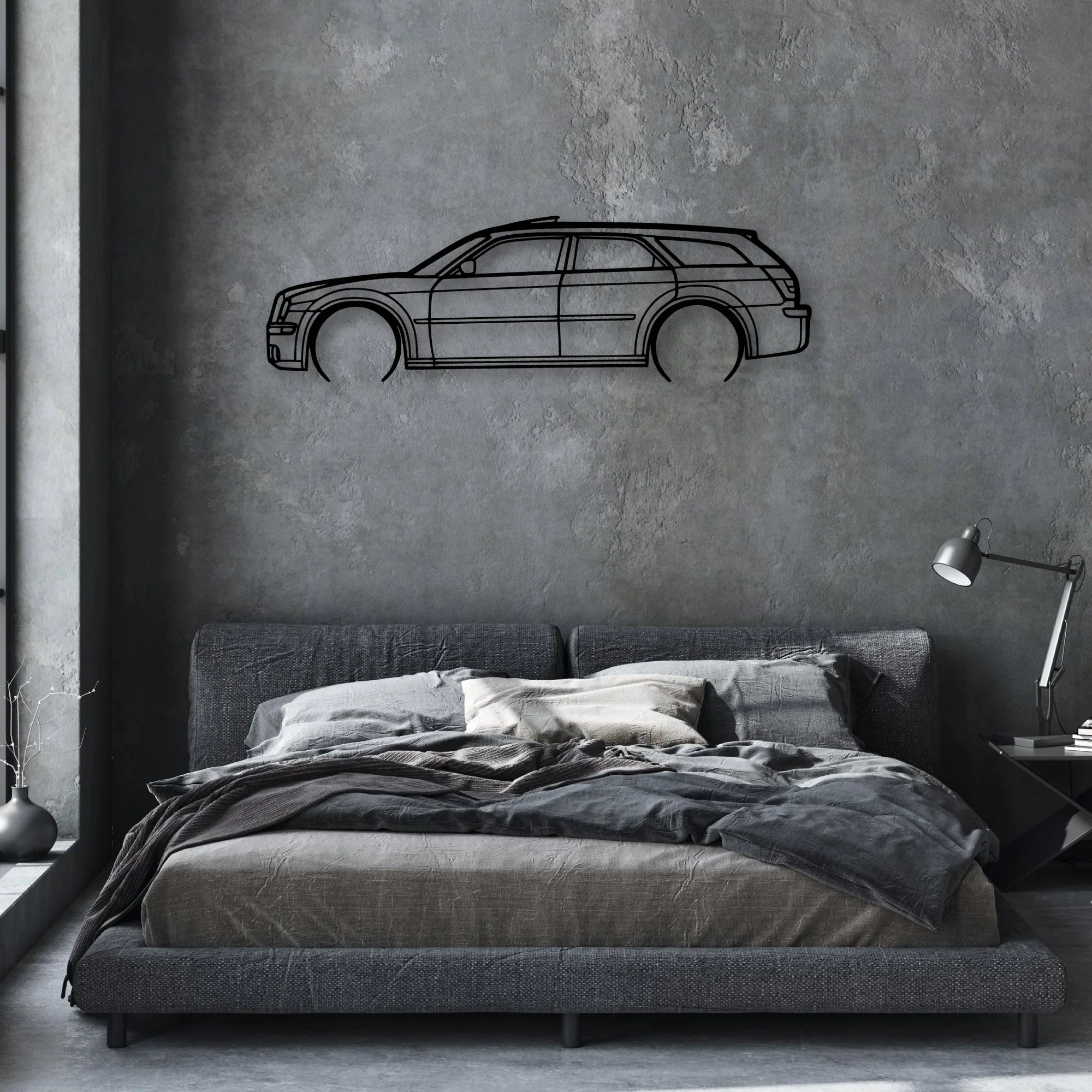 300C 2006 Touring Classic Silhouette Metal Wall Art - Automotive Garage Decor