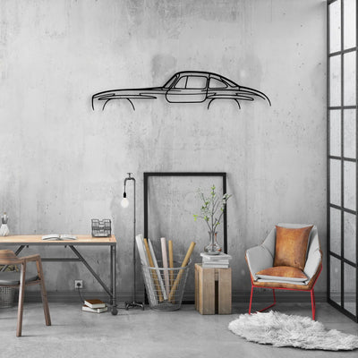 300 SL Classic Silhouette Metal Wall Art - Automotive Garage Decor
