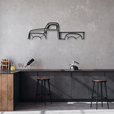 3100 1948 Classic Silhouette Metal Wall Art - Automotive Garage Decor