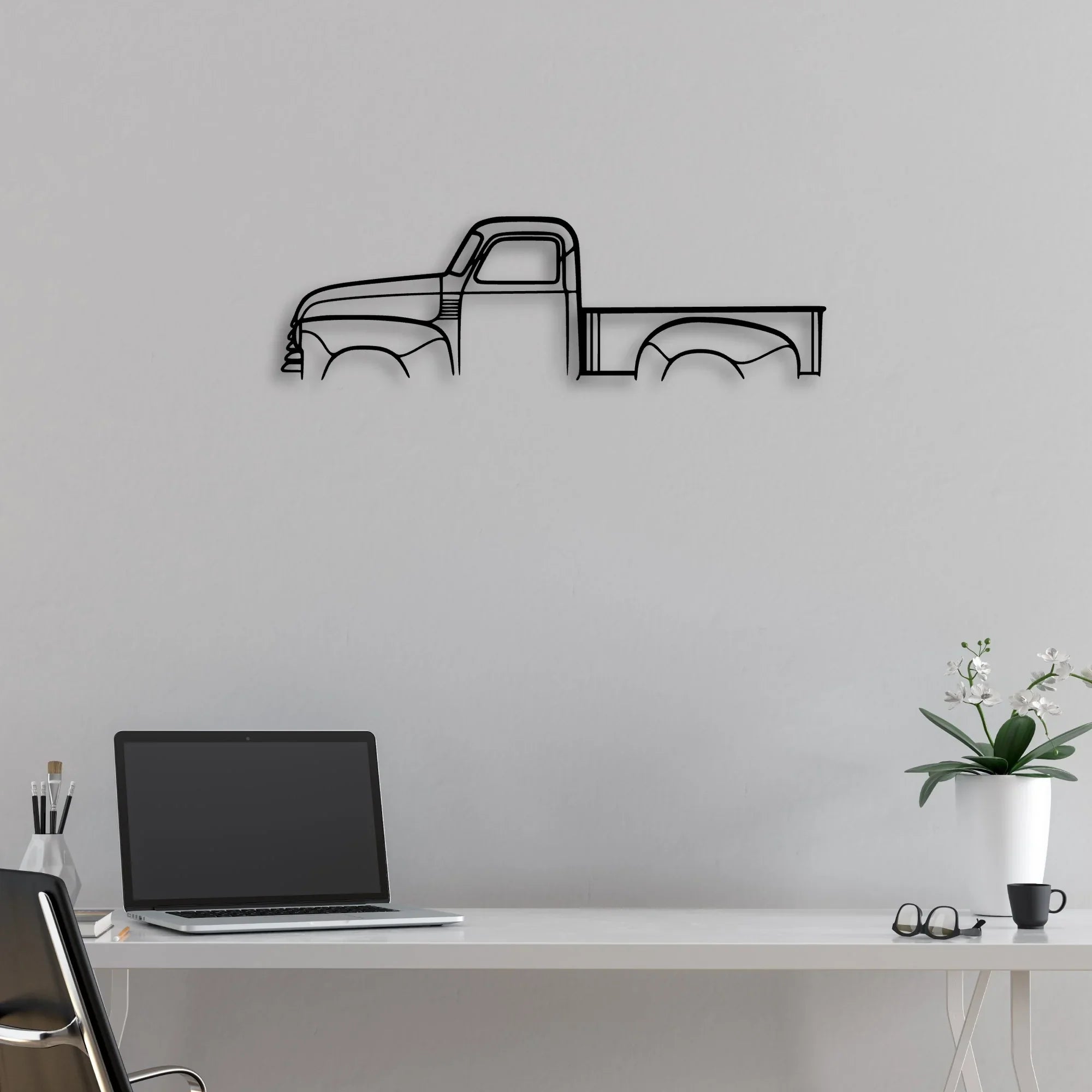 3100 1948 Classic Silhouette Metal Wall Art - Automotive Garage Decor