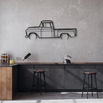 3100 1957 2 Classic Silhouette Metal Wall Art - Automotive Garage Decor