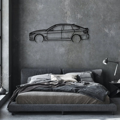 330 GT 2018 Classic Silhouette Metal Wall Art - Automotive Garage Decor