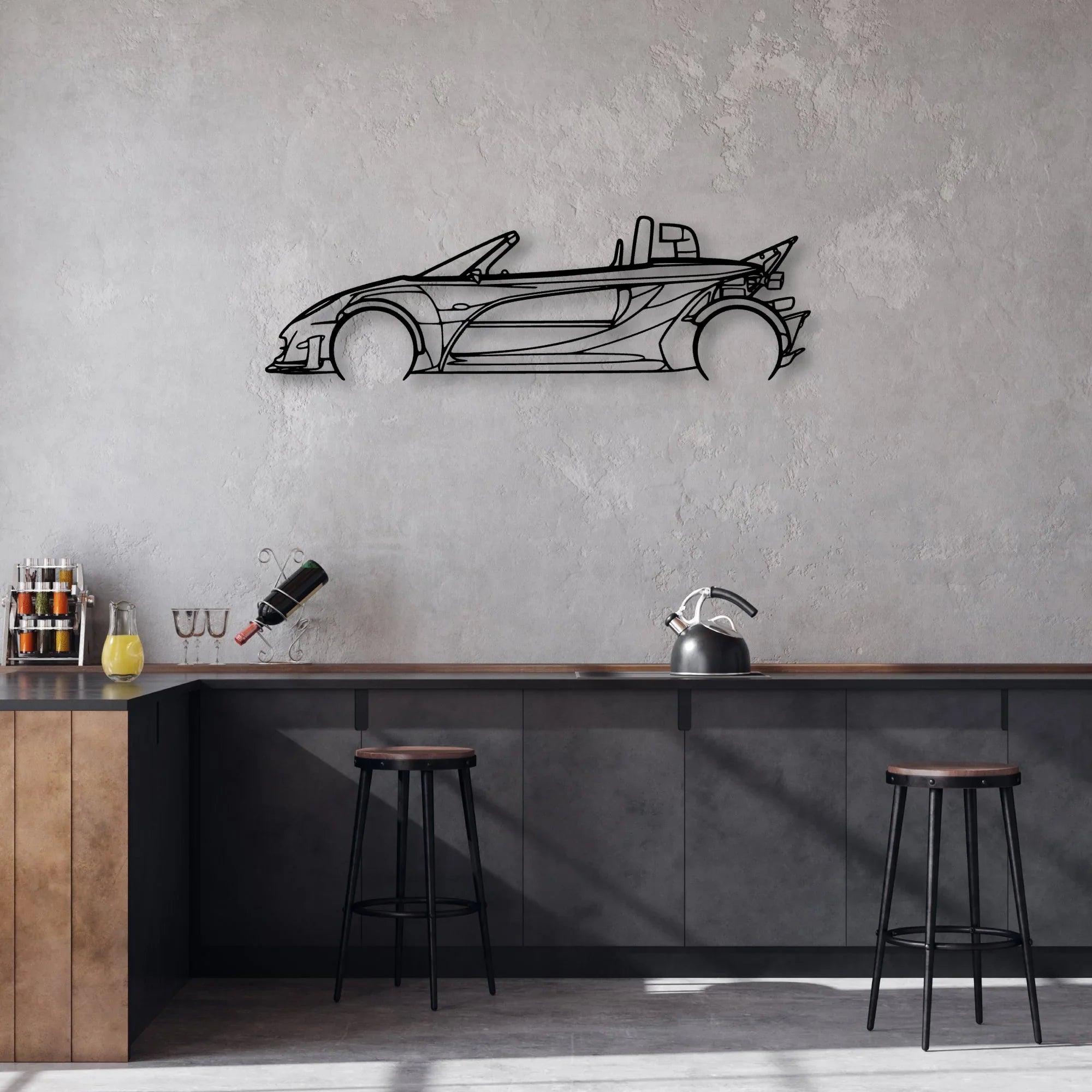 340R 2002 Classic Silhouette Metal Wall Art - Automotive Garage Decor