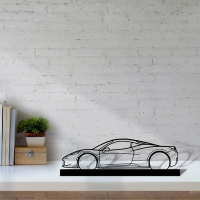 458 Silhouette Metal Art Stand - Turbo Silhouette