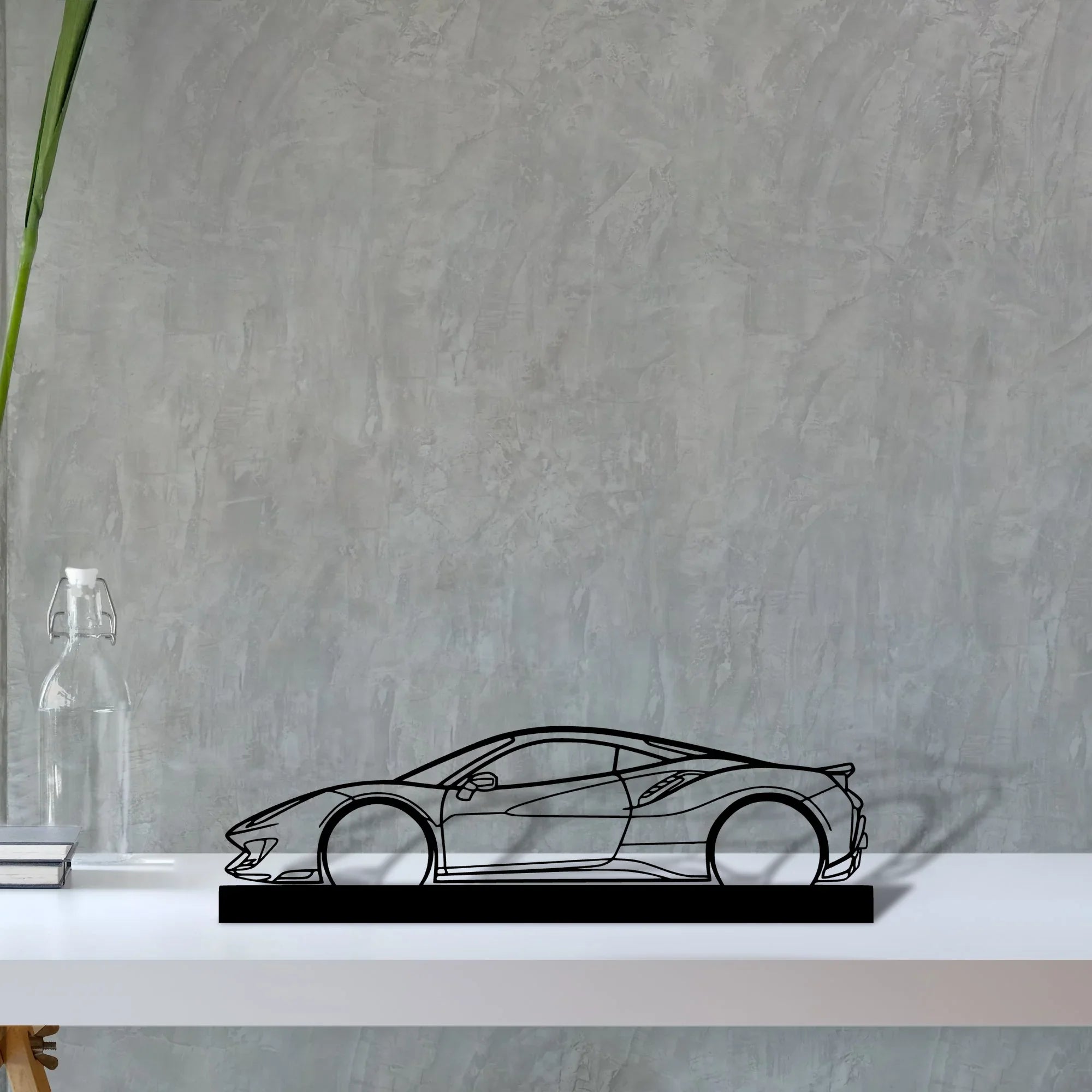 488-pista Silhouette Metal Art Stand - Turbo Silhouette