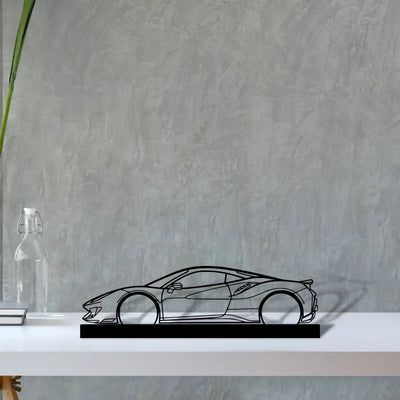 488-pista Silhouette Metal Art Stand - Turbo Silhouette