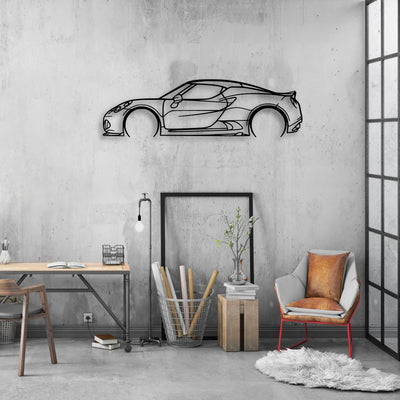 4C Classic Silhouette Metal Wall Art - Automotive Garage Decor