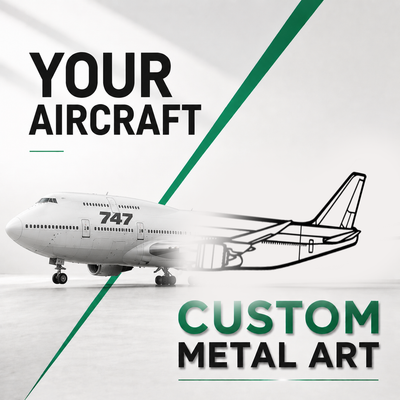 Your Custom Aircraft Silhouette Metal Art Service