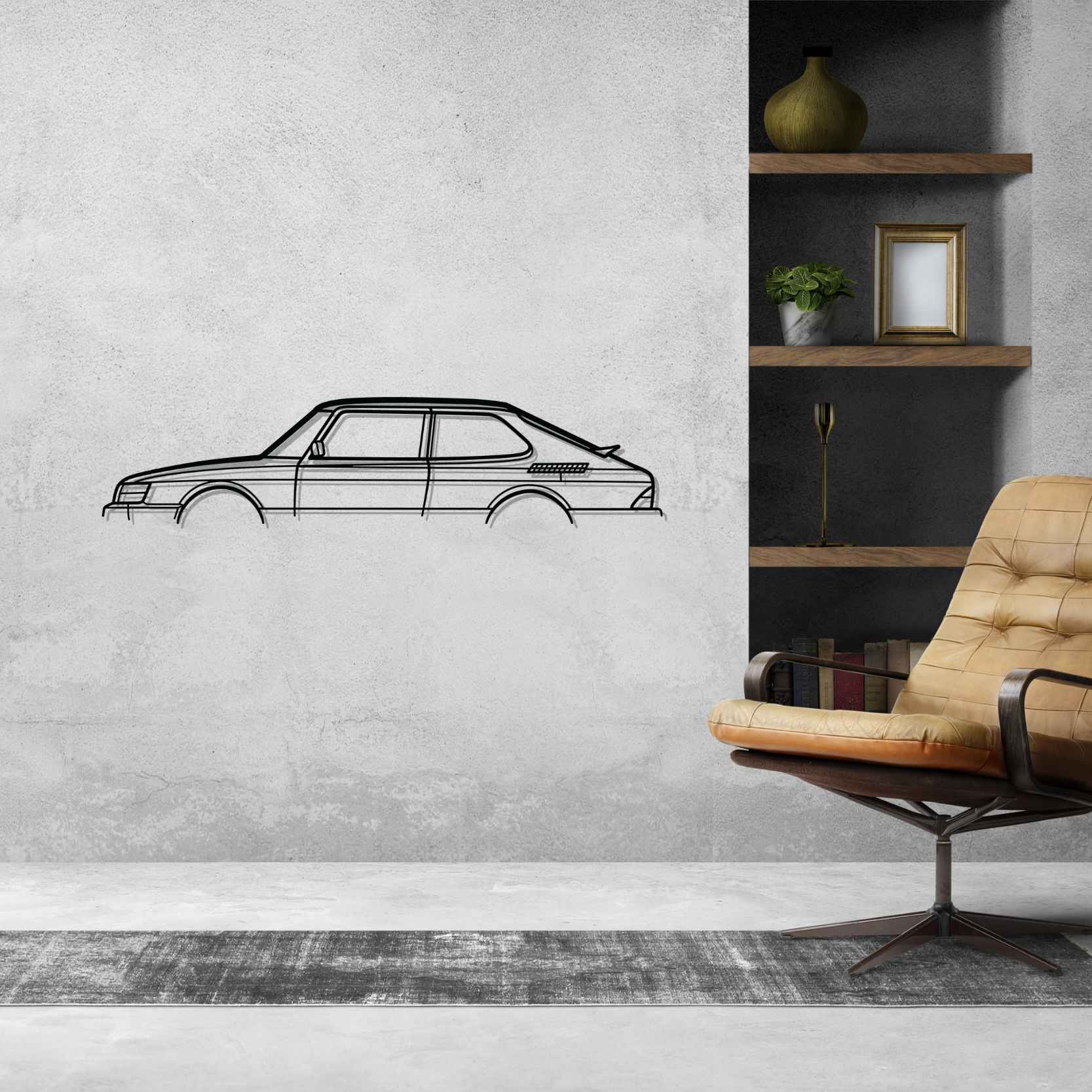 900 1993 Classic Silhouette Metal Wall Art