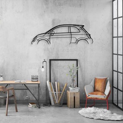 500 Classic Silhouette Metal Wall Art - Automotive Garage Decor