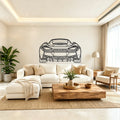 570GT Back Silhouette Metal Wall Art - Classic Car Garage Decor