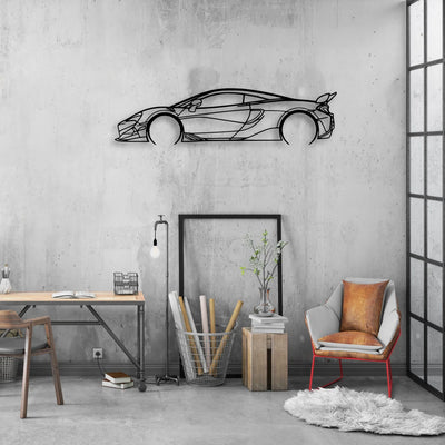 600LT 2019 Classic Silhouette Metal Wall Art - Automotive Garage Decor