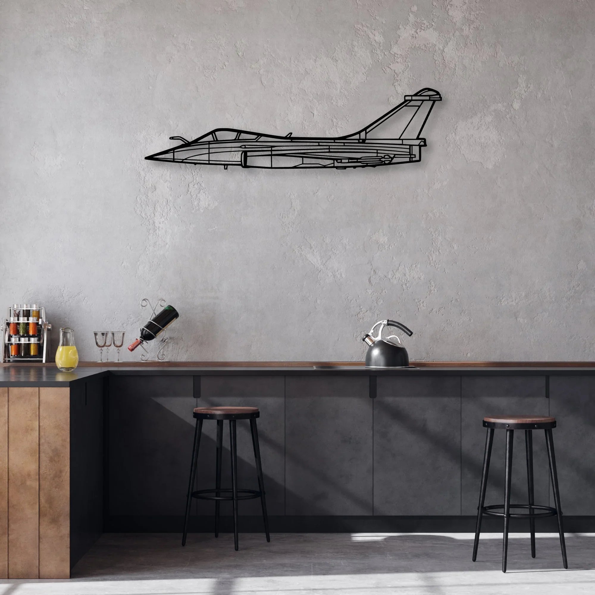 737 2 Classic Aircraft Silhouette Metal Wall Art - Aviation Hangar Decor