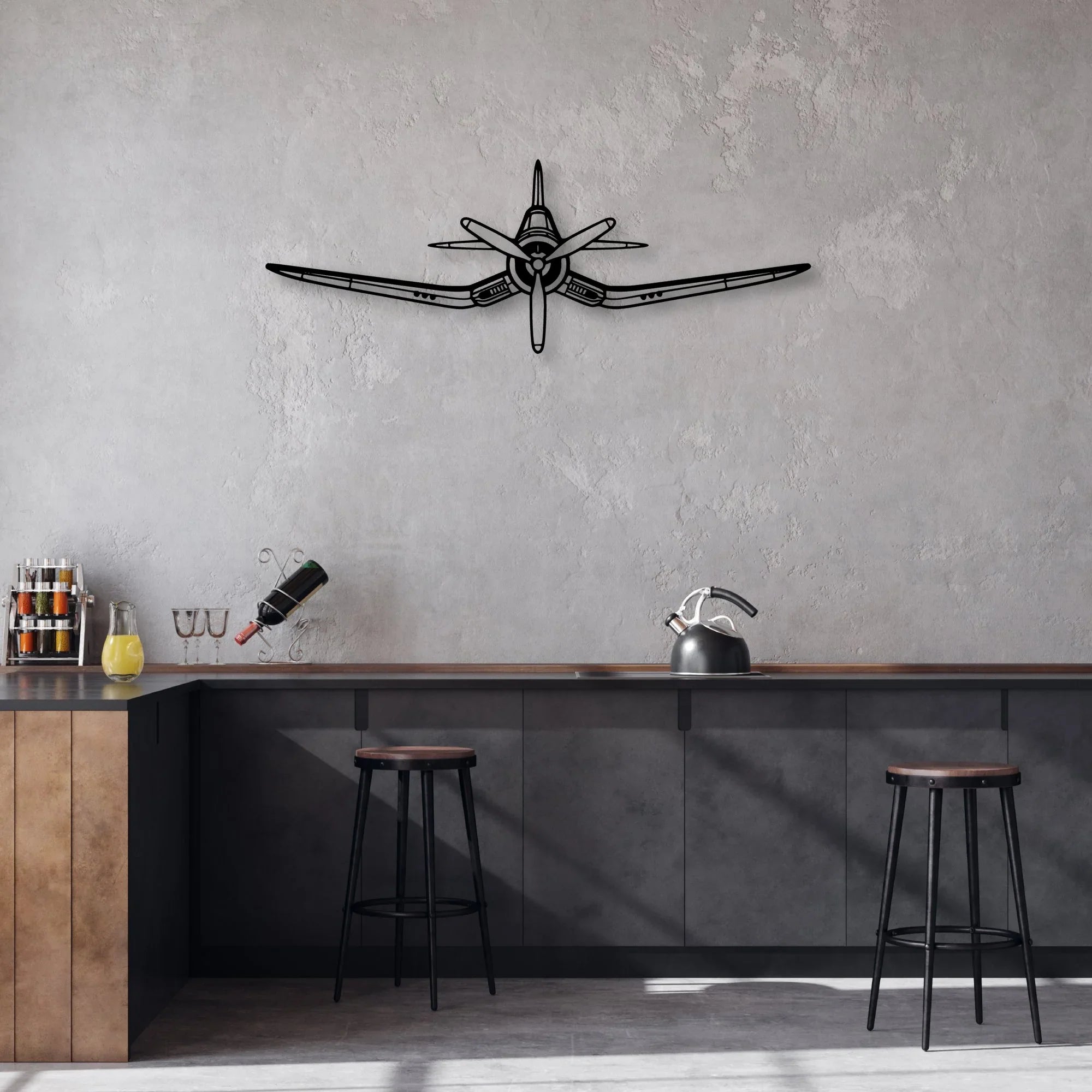 737 800NG Classic Aircraft Silhouette Metal Wall Art - Aviation Hangar Decor