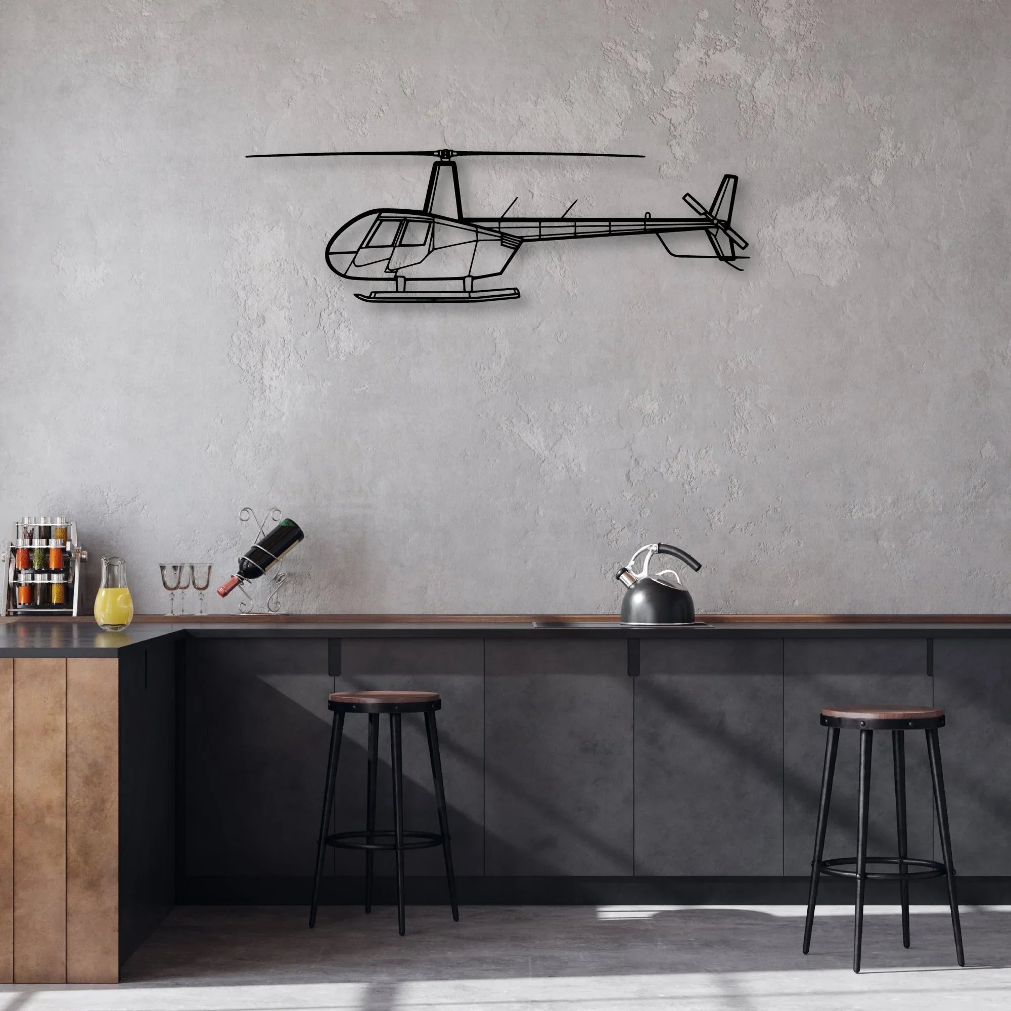 747 200B Classic Aircraft Silhouette Metal Wall Art - Aviation Hangar Decor