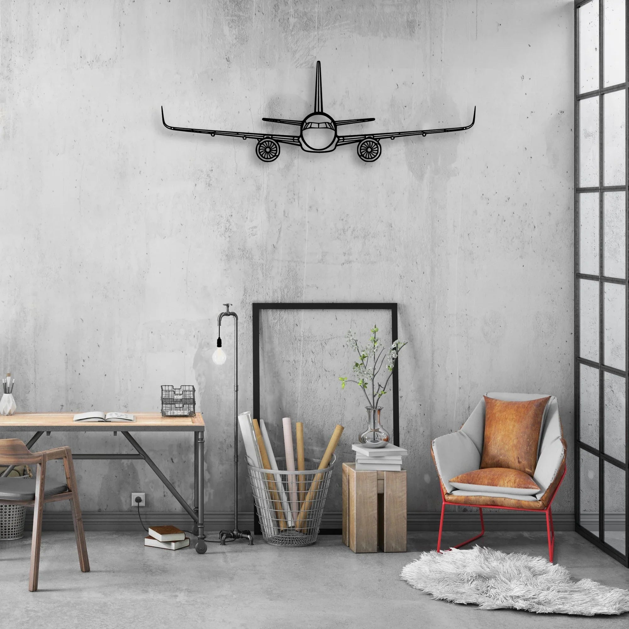 747 400F 2 Classic Aircraft Silhouette Metal Wall Art - Aviation Hangar Decor