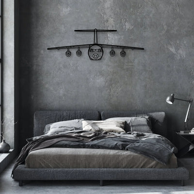 747 8 2 Classic Aircraft Silhouette Metal Wall Art - Aviation Hangar Decor