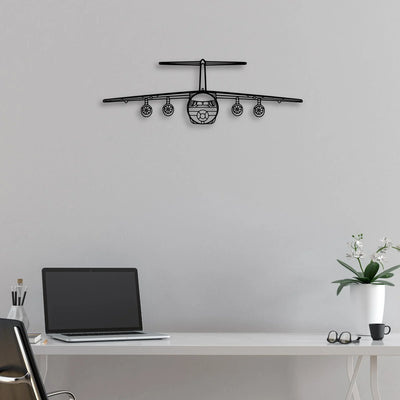 747 8 2 Classic Aircraft Silhouette Metal Wall Art - Aviation Hangar Decor