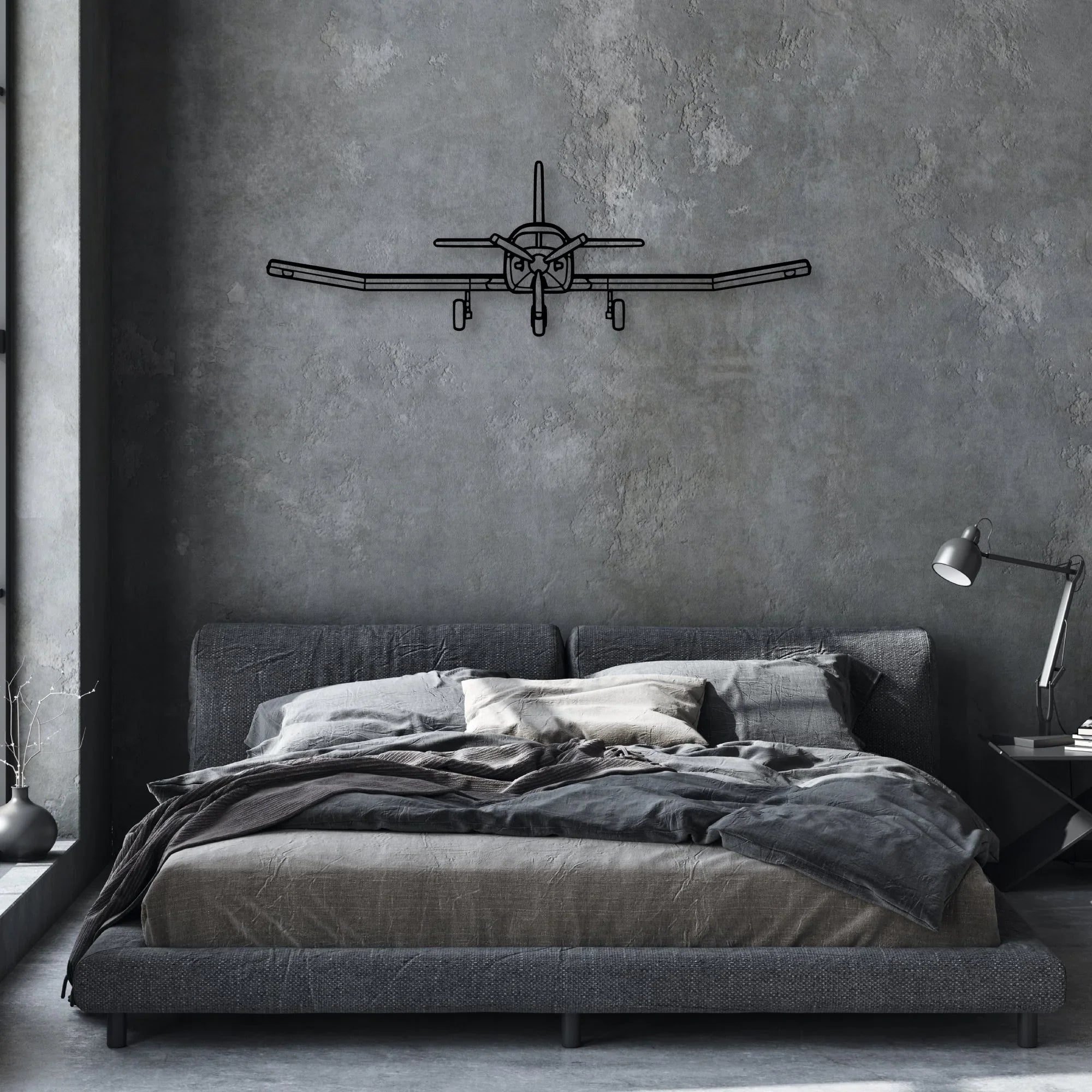 750 XL Classic Aircraft Silhouette Metal Wall Art - Aviation Hangar Decor