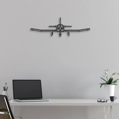 750 XL Classic Aircraft Silhouette Metal Wall Art - Aviation Hangar Decor