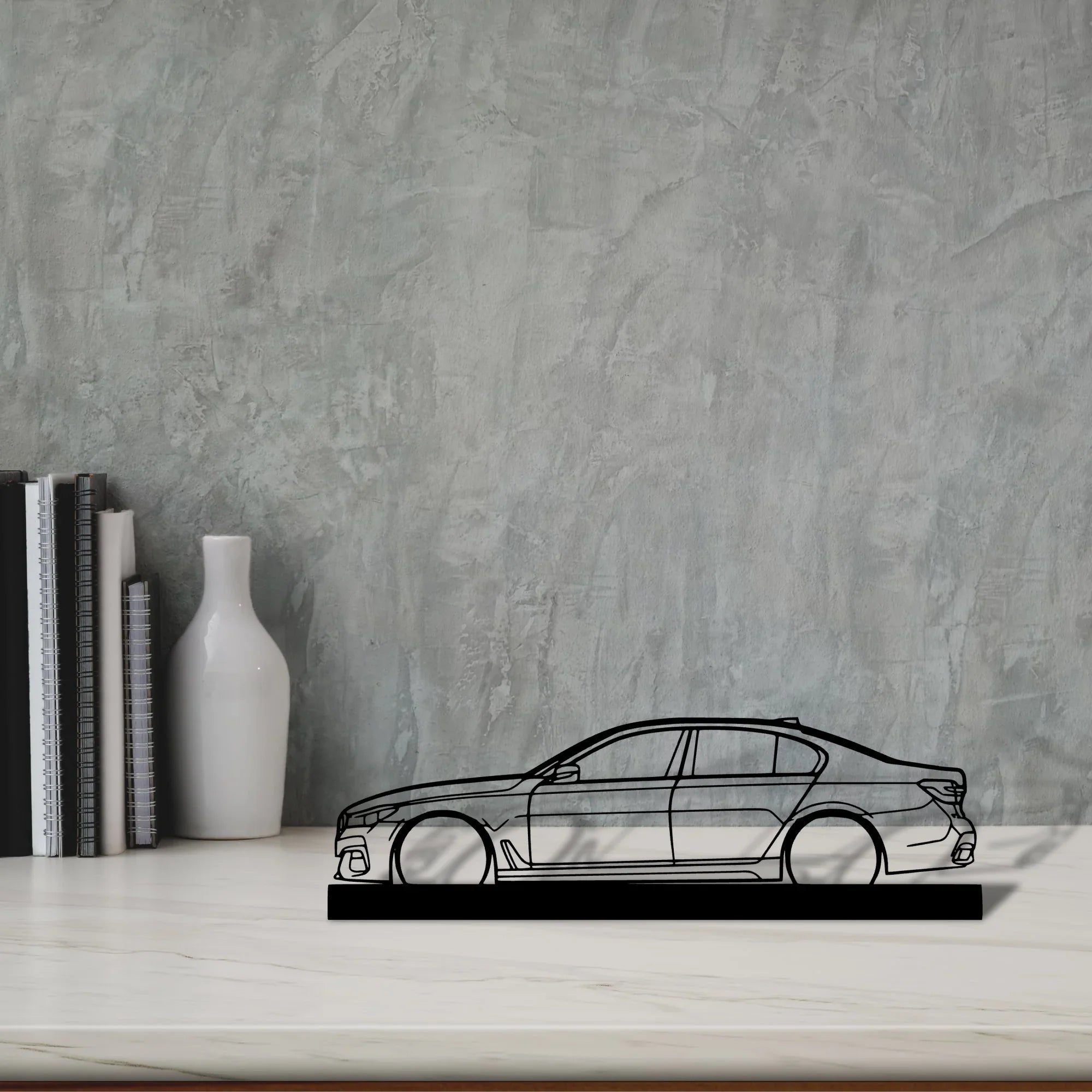750i-g12 Silhouette Metal Art Stand - Turbo Silhouette
