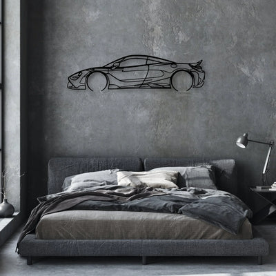 765LT Coupe Classic Silhouette Metal Wall Art - Automotive Garage Decor